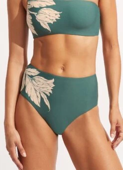 Fleur De Bloom High Waisted Pant - Evergreen -Fashion Swimwear Store 40646 983 Evergreen 3