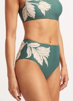 Fleur De Bloom High Waisted Pant - Evergreen -Fashion Swimwear Store 40646 983 Evergreen 4