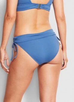Seafolly Ruched Side Hipster - Marina Blue 11 Seafolly Ruched Side Hipster - Marina Blue -Fashion Swimwear Store 40647 065 MarinaBlu 5