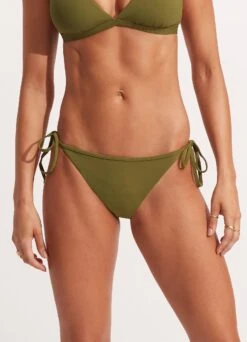 Seafolly Collective Hipster Tie Side - Avocado -Fashion Swimwear Store 40659 942 Avocado 3