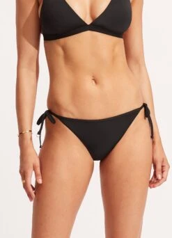 Seafolly Collective Hipster Tie Side - Black 10 Seafolly Collective Hipster Tie Side - Black -Fashion Swimwear Store 40659 942 Black 3