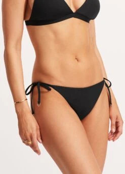 Seafolly Collective Hipster Tie Side - Black 11 Seafolly Collective Hipster Tie Side - Black -Fashion Swimwear Store 40659 942 Black 4