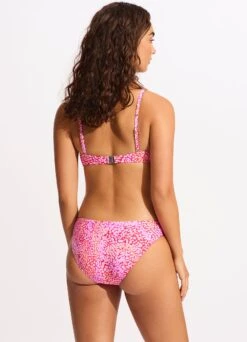 Sea Skin Trim Side Hipster Bikini Bottom - Fuchsia Rose -Fashion Swimwear Store 40667 064 FuchsiaRos 6