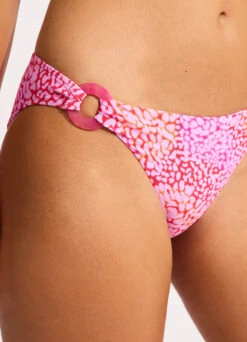 Sea Skin Trim Side Hipster Bikini Bottom - Fuchsia Rose -Fashion Swimwear Store 40667 064 FuchsiaRos 7