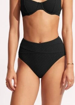 Willow High Waist Pant - Black -Fashion Swimwear Store 40673 924 Black 3