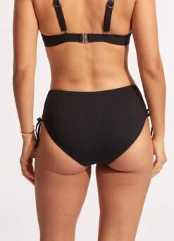 Sun Stripe Wide Side Lace Up Retro - Black -Fashion Swimwear Store 40685 947 Black 5