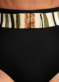 Sun Stripe High Waisted Pant With Belt - Avocado -Fashion Swimwear Store 40686 947 Avocado 6