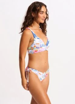 Under The Sea Tie Side Bikini Bottom - White 9 Under The Sea Tie Side Bikini Bottom - White -Fashion Swimwear Store 40692 061 White 5