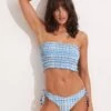 Amalfi Check Loop Tie Side Hipster - Amalfi Blue -Fashion Swimwear Store 40692 951 AmalfiBlue 1