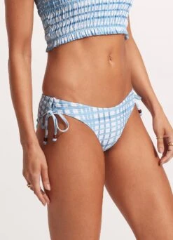 Amalfi Check Loop Tie Side Hipster - Amalfi Blue -Fashion Swimwear Store 40692 951 AmalfiBlue 4