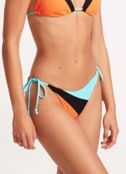 Slice Of Splice Tie Side Bikini Bottom - Tango -Fashion Swimwear Store 40696 990 Tango 4