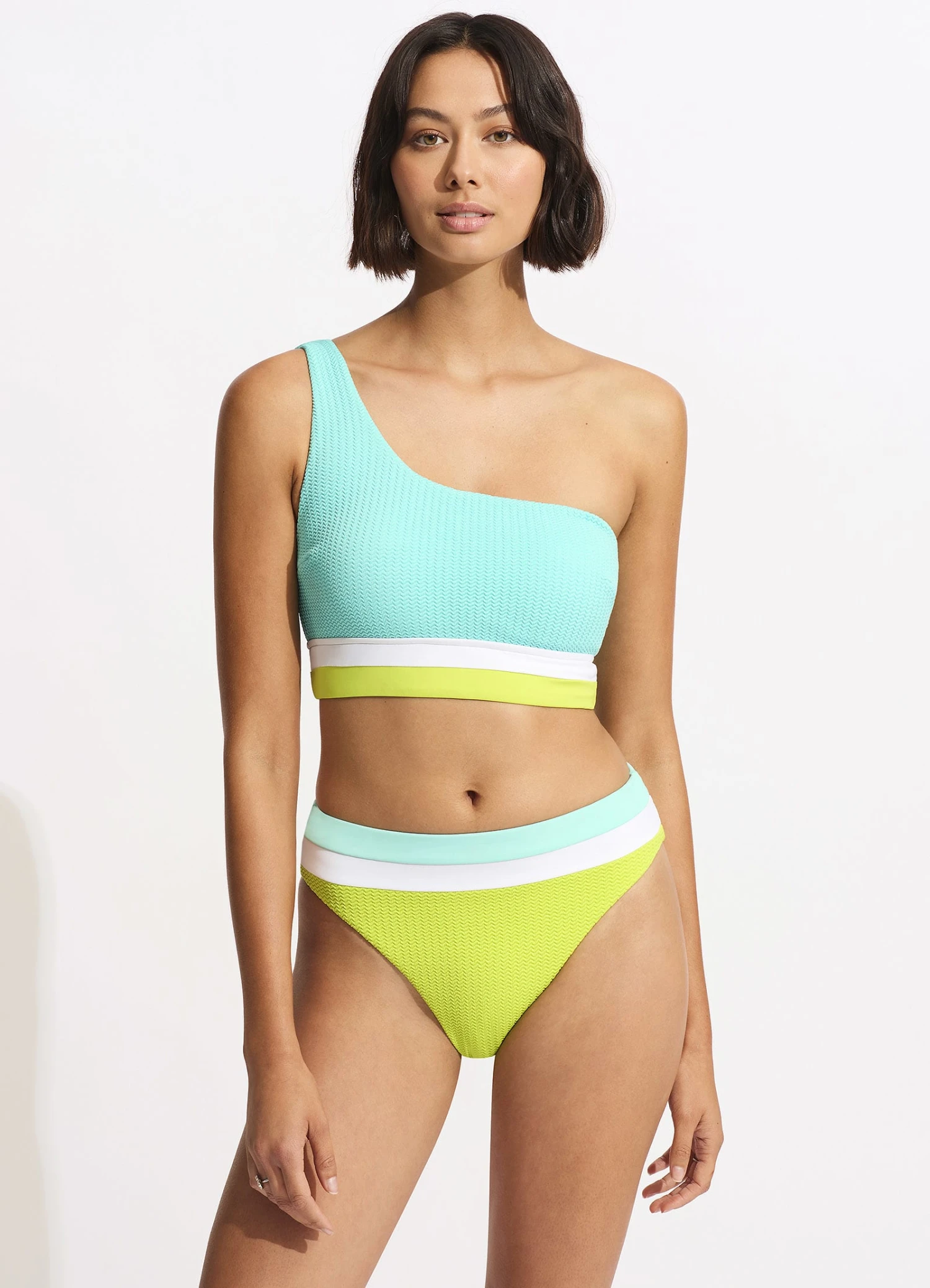 Slice Of Splice High Waisted Bikini Bottom - Lime Burst 3 Slice Of Splice High Waisted Bikini Bottom - Lime Burst