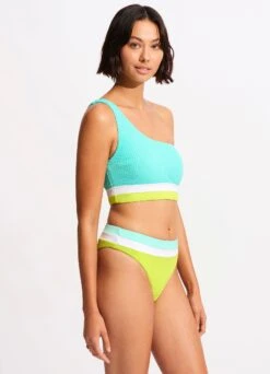 Slice Of Splice High Waisted Bikini Bottom - Lime Burst 9 Slice Of Splice High Waisted Bikini Bottom - Lime Burst -Fashion Swimwear Store 40697 990 LimeBurst 5