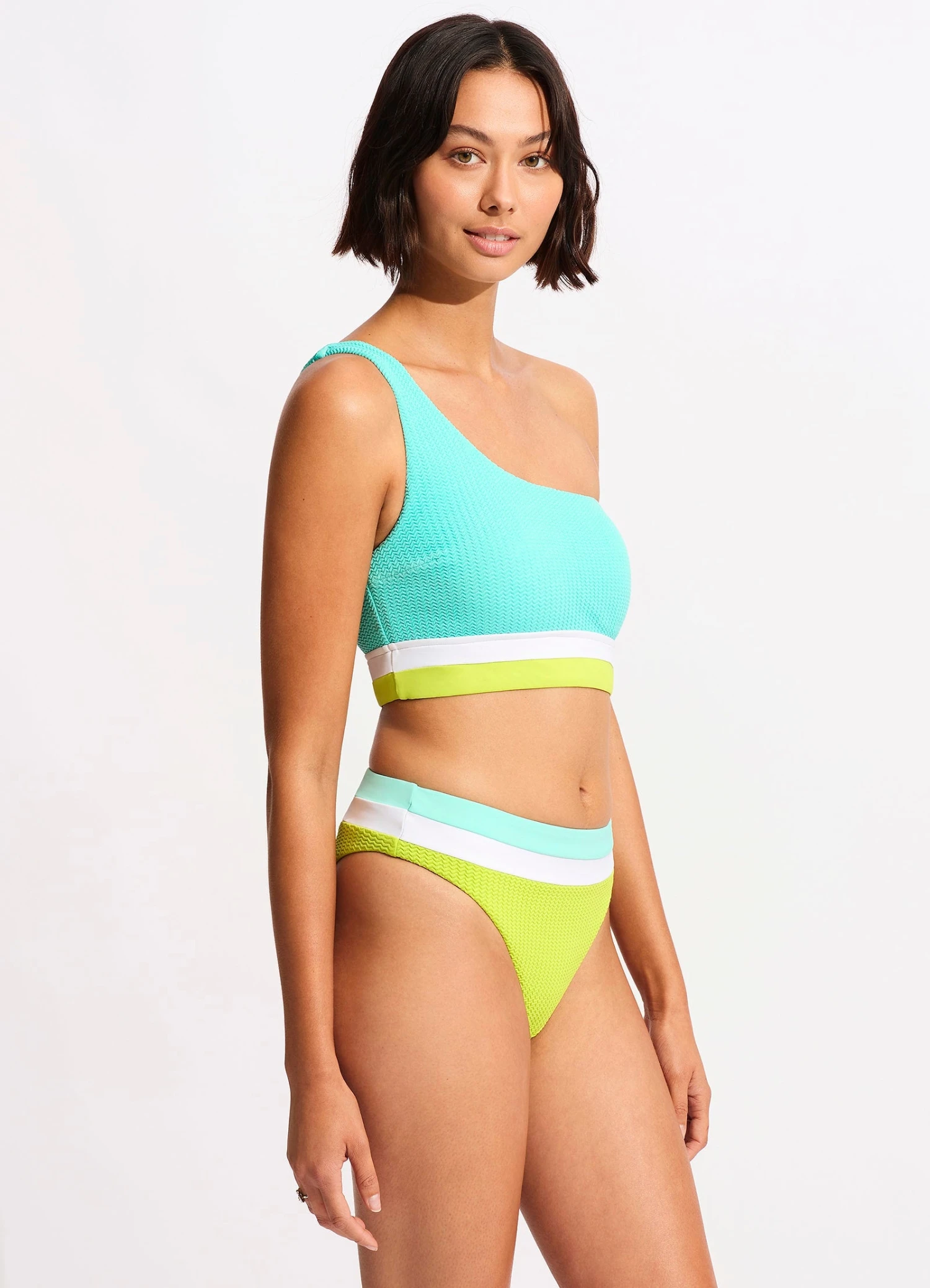 Slice Of Splice High Waisted Bikini Bottom - Lime Burst 5 Slice Of Splice High Waisted Bikini Bottom - Lime Burst - Image 3