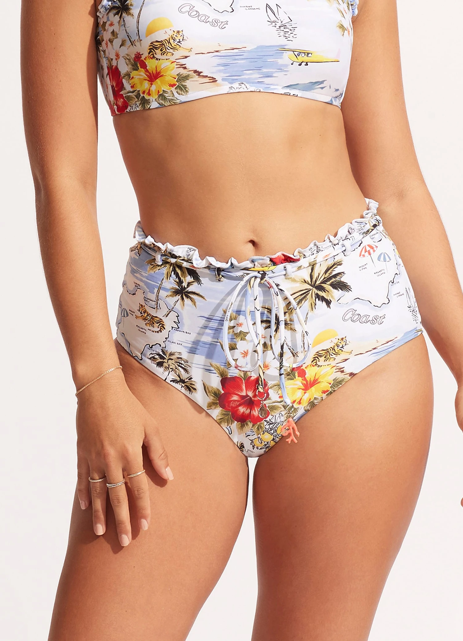 Coast To Coast High Waisted Pant - Powder Blue 4 Coast To Coast High Waisted Pant - Powder Blue - Image 2