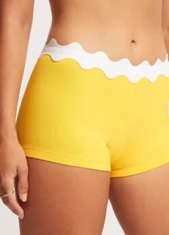 Gia Ric Rac Boyleg - Citron -Fashion Swimwear Store 40710 717 Citron 7