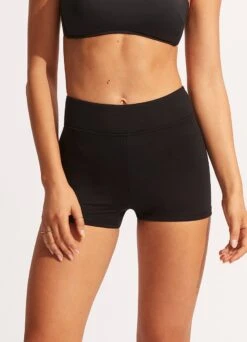Seafolly Collective Boyleg Pant - Black 8 Seafolly Collective Boyleg Pant - Black -Fashion Swimwear Store 40712 942 Black 4
