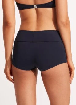 Seafolly Collective Roll Top Boyleg -Fashion Swimwear Store 44399 942 True 20Navy 5