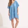Amnesia Kaftan - Azure 1 Amnesia Kaftan - Azure -Fashion Swimwear Store 52162 Azure 3
