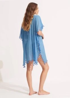 Amnesia Kaftan - Azure -Fashion Swimwear Store 52162 Azure 5