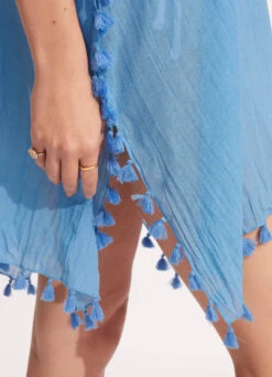 Amnesia Kaftan - Azure -Fashion Swimwear Store 52162 Azure 6