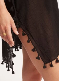 Amnesia Kaftan - Black -Fashion Swimwear Store 52162 Black 5