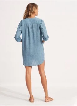 Boyfriend Beach Shirt - Chambray -Fashion Swimwear Store 52815 TO Chambray 3