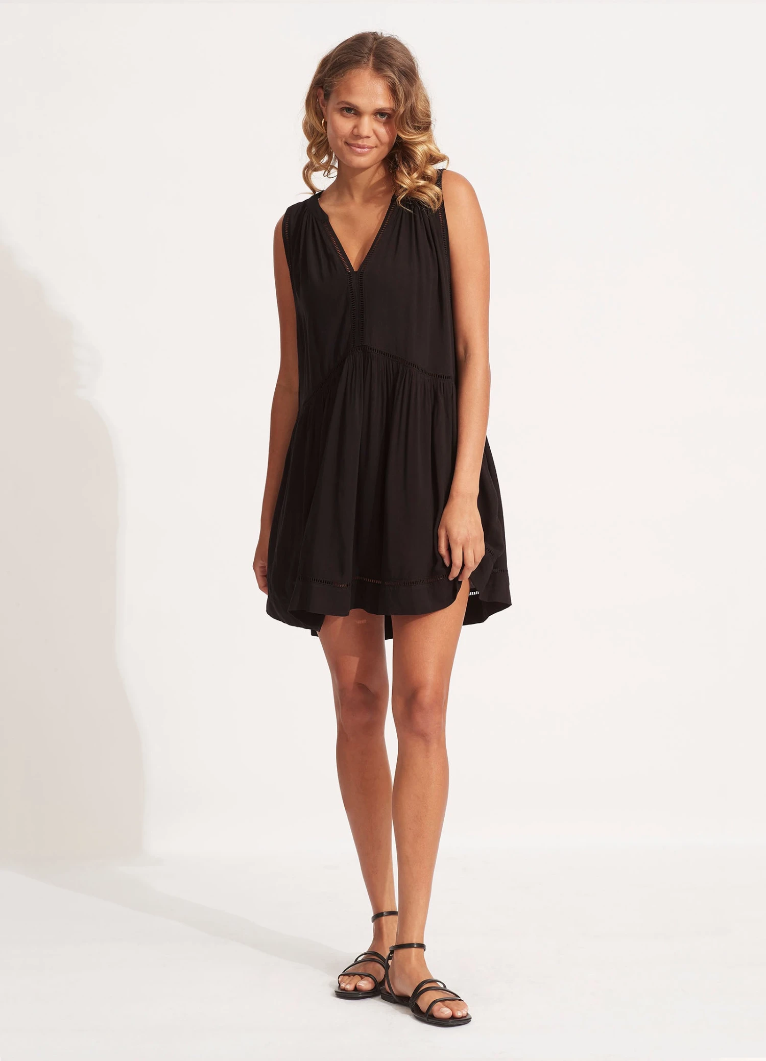 Ladder Detail Dress - Black 3 Ladder Detail Dress - Black