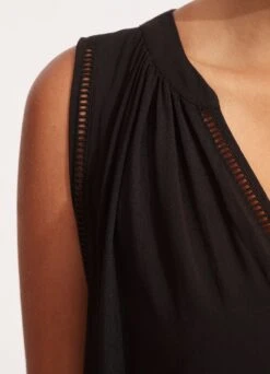 Ladder Detail Dress - Black 9 Ladder Detail Dress - Black -Fashion Swimwear Store 52931 DR Black 4