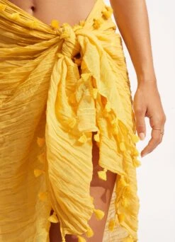 Cotton Gauze Sarong - Tuscan Sunset -Fashion Swimwear Store 52965 SG TuscanSuns 5