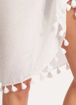 Cotton Gauze Sarong - White -Fashion Swimwear Store 52965 SG White 4 32da43d6 5cfa 4913 8c48 2ca9e8dfb670