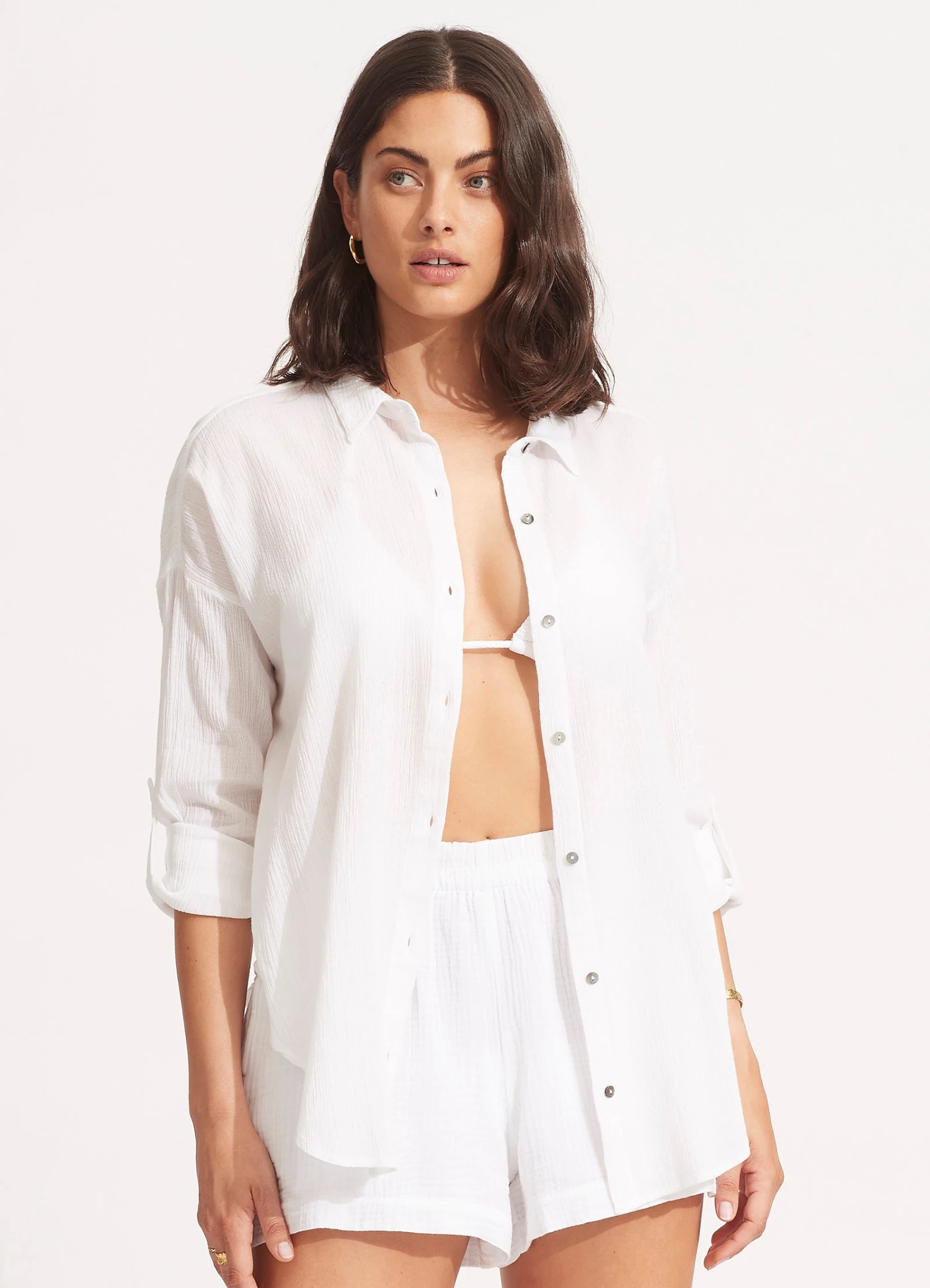 Classic Beach Shirt - White 3 Classic Beach Shirt - White