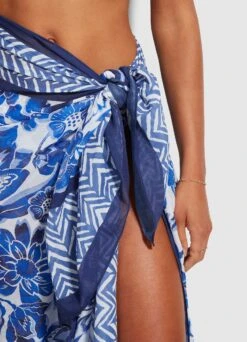 Modern Marina Pareo Sarong - Marina Blue 17 Modern Marina Pareo Sarong - Marina Blue -Fashion Swimwear Store 54483 SG MarinaBlu 4 6f6322fd 0586 4776 922d 78ea0f36fe57