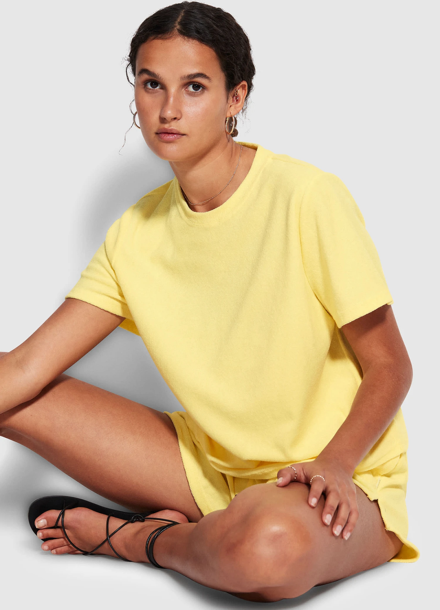 Terry T Shirt - Lemon 3 Terry T Shirt - Lemon