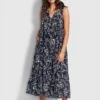 Folklore Midi Dress - True Navy -Fashion Swimwear Store 54604 DR True 20Navy 1
