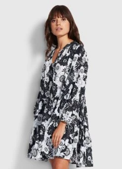 Summer Of Love Tiered Dress - Black -Fashion Swimwear Store 54613 DR Black 3