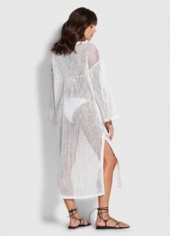 Crochet Cover Up - White 11 Crochet Cover Up - White -Fashion Swimwear Store 54630 CU White 5