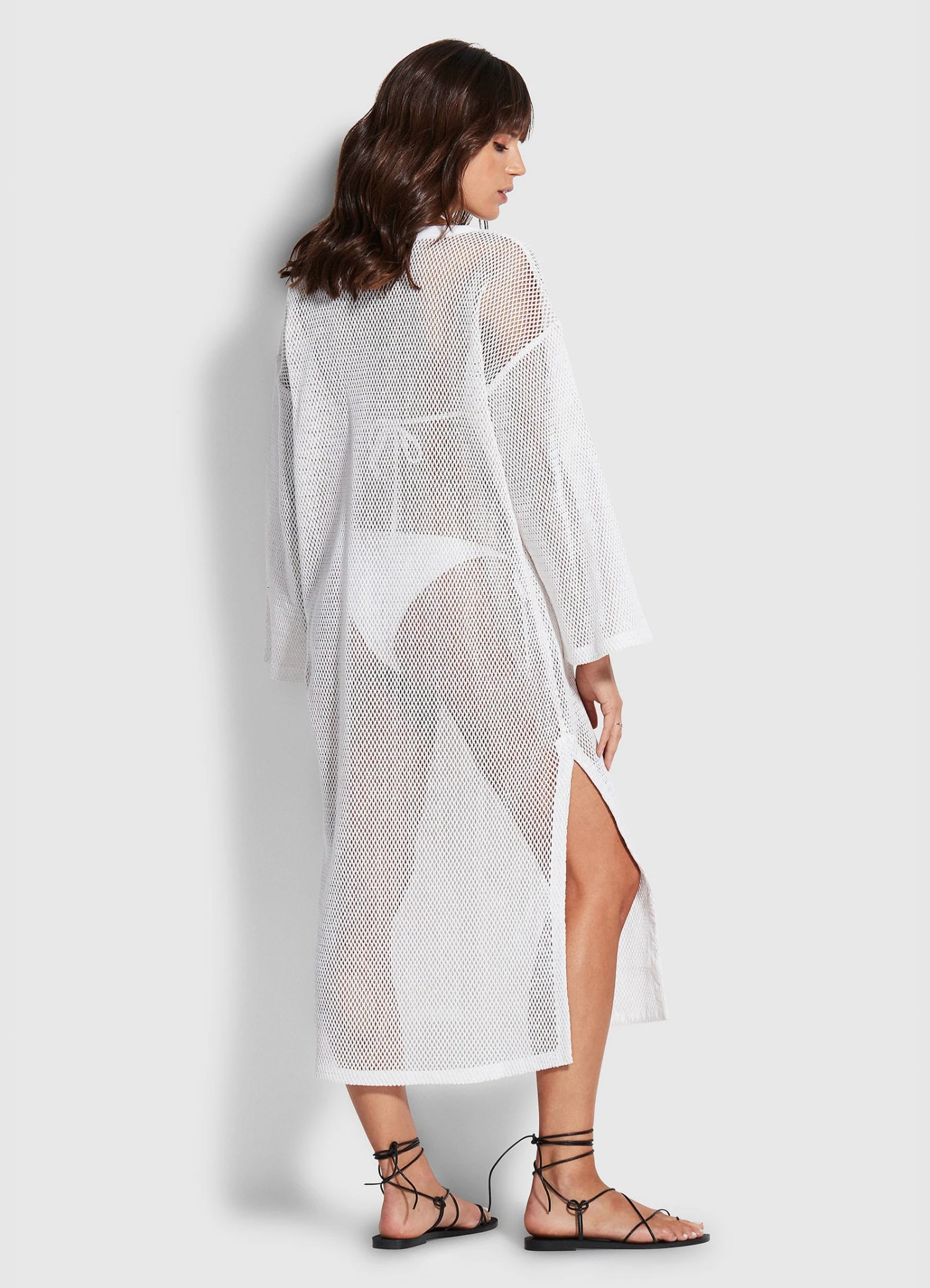 Crochet Cover Up - White 6 Crochet Cover Up - White - Image 4