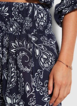 Folklore Shirring Pant - True Navy -Fashion Swimwear Store 54651 PA True 20Navy 6