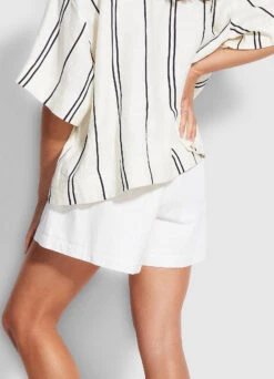 Poplin Short- White 11 Poplin Short- White -Fashion Swimwear Store 54652 SH White 4