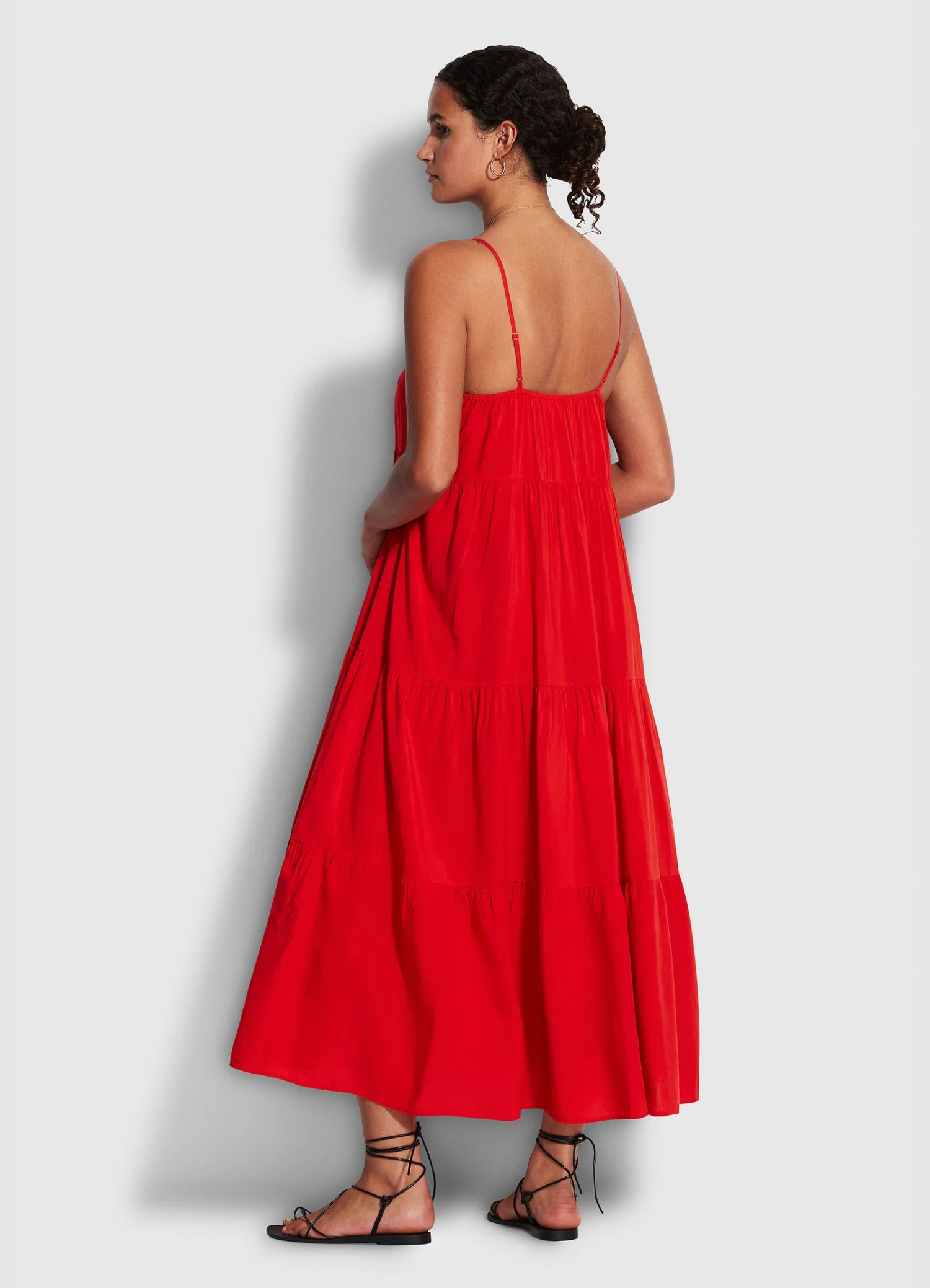 Weekend Tier Dress - Mandarin Red 5 Weekend Tier Dress - Mandarin Red - Image 3