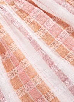 Textured Gingham Maxi Dress - Lilac -Fashion Swimwear Store 54678 DR Lilac 10