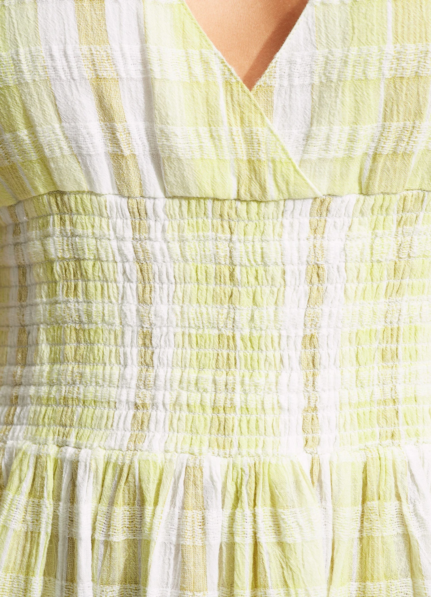 Textured Gingham Maxi Dress - Wild Lime 8 Textured Gingham Maxi Dress - Wild Lime - Image 6