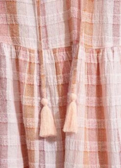 Textured Gingham Tiered Dress- Lilac 12 Textured Gingham Tiered Dress- Lilac -Fashion Swimwear Store 54679 DR Lilac 5