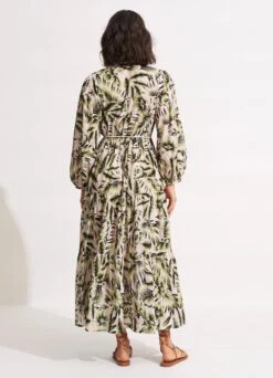 Island In The Sun Button Dress - Avocado -Fashion Swimwear Store 54687 DR Avocado 4