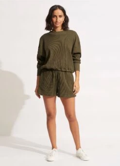 Waffle Beach Short- Moss