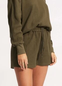 Waffle Beach Short- Moss -Fashion Swimwear Store 54691 SH Moss 3