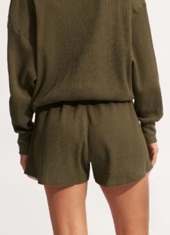 Waffle Beach Short- Moss -Fashion Swimwear Store 54691 SH Moss 4