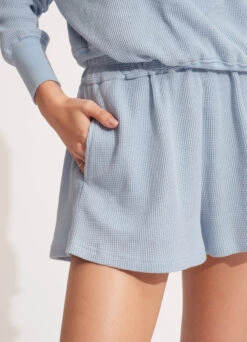 Waffle Beach Short- Powder Blue -Fashion Swimwear Store 54691 SH PowderBlue 7