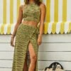Daybreak Knit Skirt- Olive 1 Daybreak Knit Skirt- Olive -Fashion Swimwear Store 54699 KN Olive 1